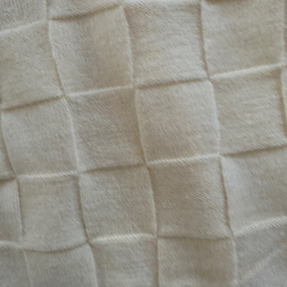 ASOS DESIGN fur trim zip-up cardigan with checkerboard stitch in yellow - Picture 6 of 9